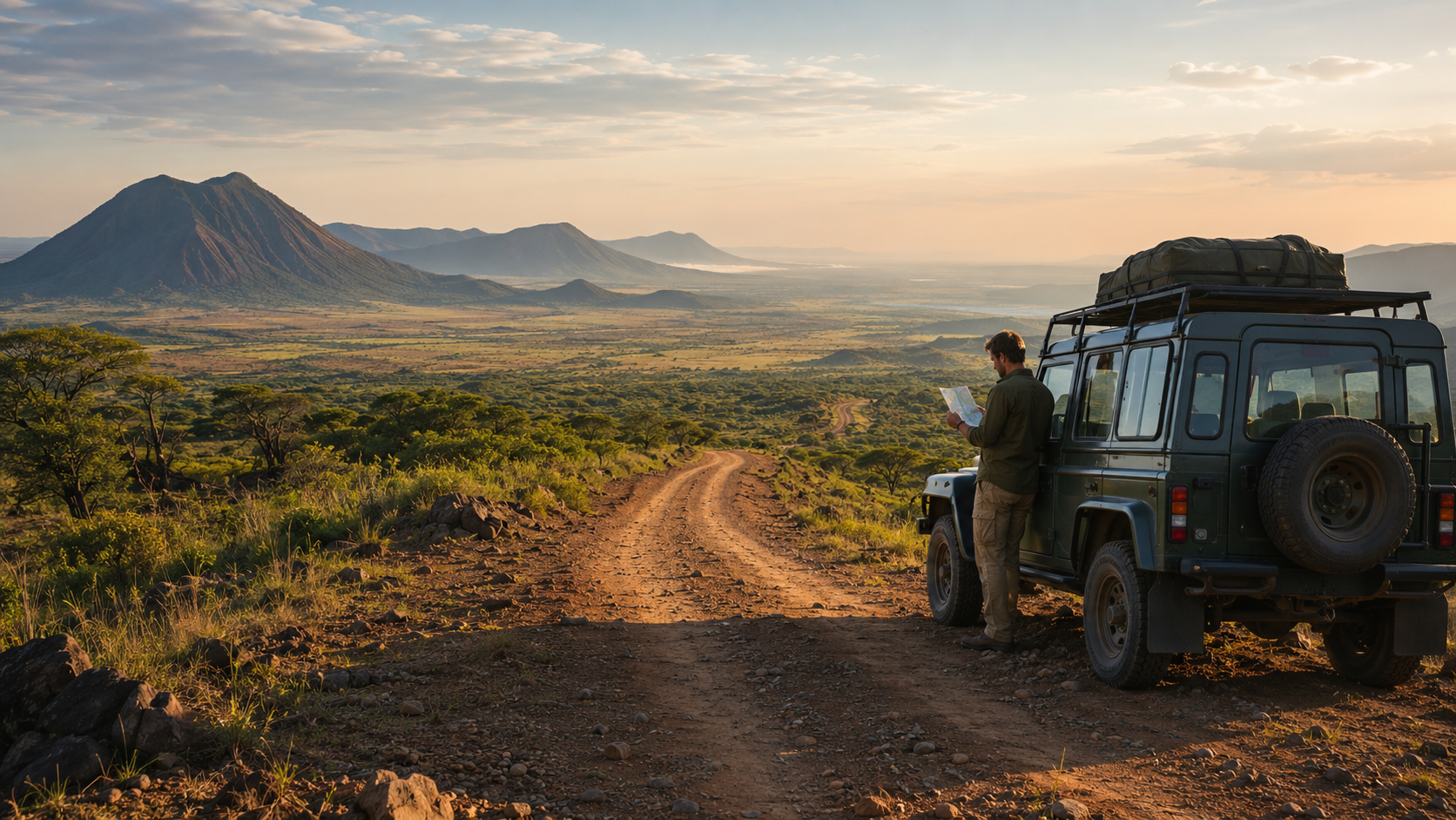 traveler planning east african route
