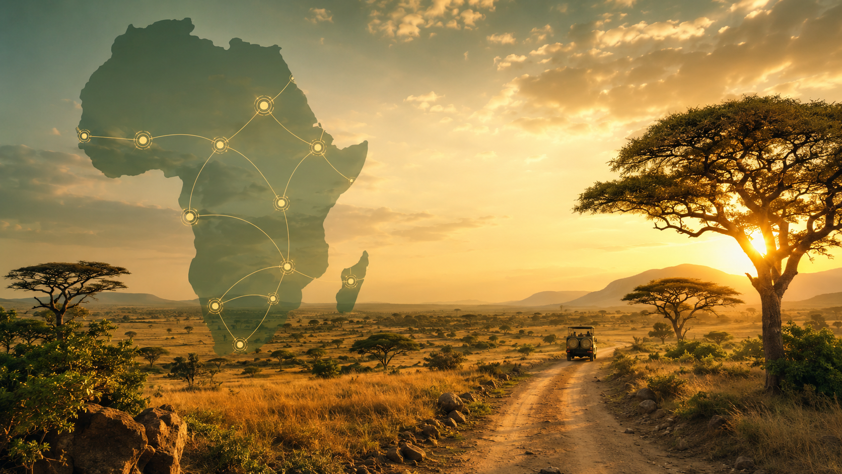 golden hour african safari